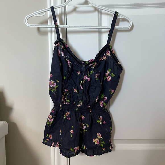 Brand new Hollister Peplum babydoll top / floral ruffle size small - Picture 1 of 8